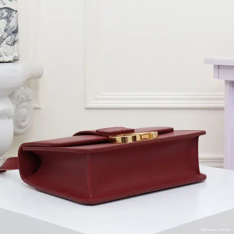 Cheap Dior Montaigne Box Calfskin 30 Bag Burgundy 0420 Luxury